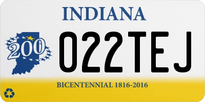 IN license plate 022TEJ