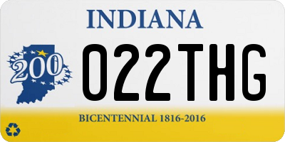 IN license plate 022THG