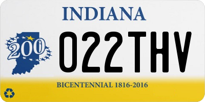 IN license plate 022THV