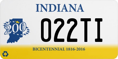 IN license plate 022TI