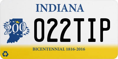 IN license plate 022TIP