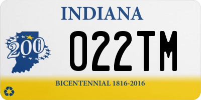 IN license plate 022TM