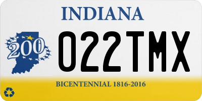 IN license plate 022TMX