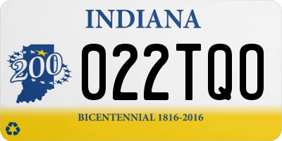 IN license plate 022TQO