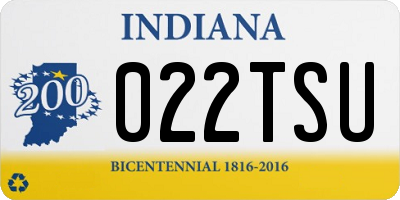IN license plate 022TSU