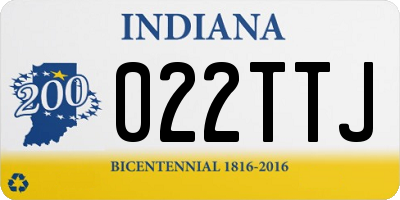 IN license plate 022TTJ