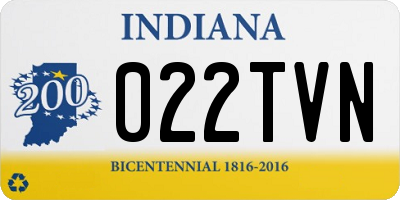 IN license plate 022TVN