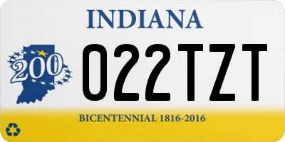 IN license plate 022TZT