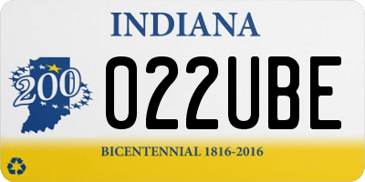 IN license plate 022UBE