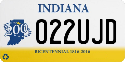 IN license plate 022UJD