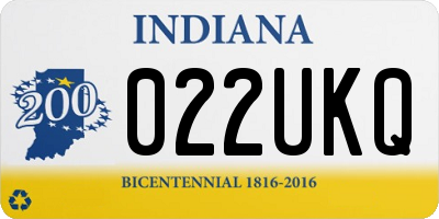 IN license plate 022UKQ