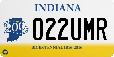 IN license plate 022UMR