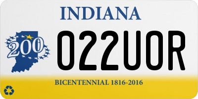 IN license plate 022UOR