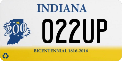 IN license plate 022UP