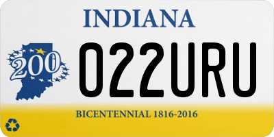 IN license plate 022URU