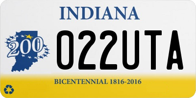 IN license plate 022UTA