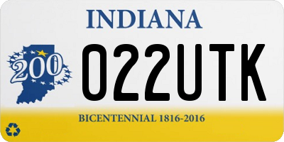 IN license plate 022UTK