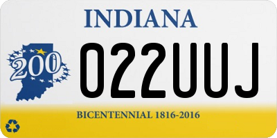 IN license plate 022UUJ