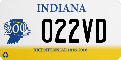 IN license plate 022VD