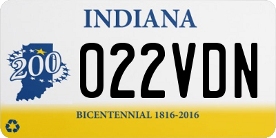 IN license plate 022VDN