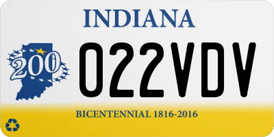 IN license plate 022VDV