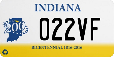 IN license plate 022VF