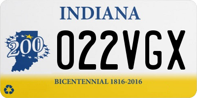 IN license plate 022VGX