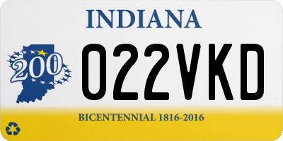 IN license plate 022VKD