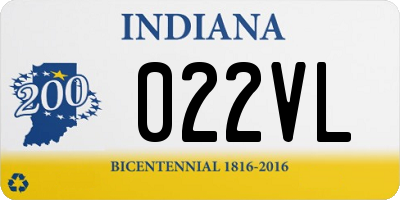 IN license plate 022VL