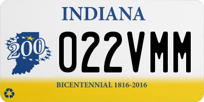 IN license plate 022VMM
