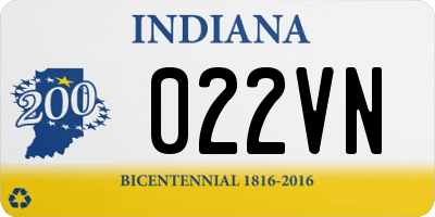 IN license plate 022VN