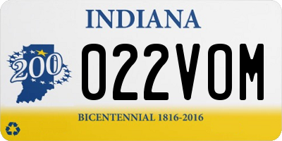 IN license plate 022VOM