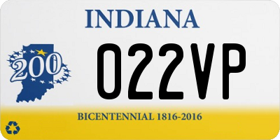 IN license plate 022VP