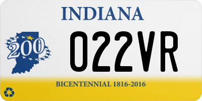 IN license plate 022VR