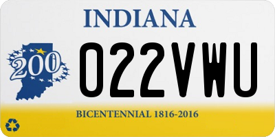 IN license plate 022VWU