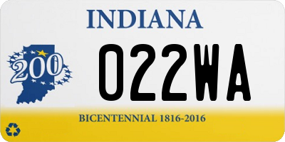 IN license plate 022WA