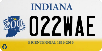 IN license plate 022WAE
