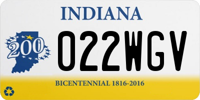 IN license plate 022WGV