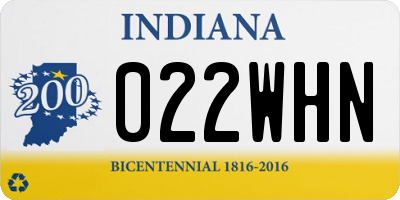 IN license plate 022WHN