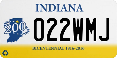 IN license plate 022WMJ