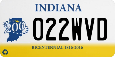 IN license plate 022WVD