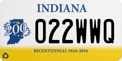 IN license plate 022WWQ