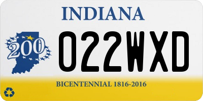 IN license plate 022WXD