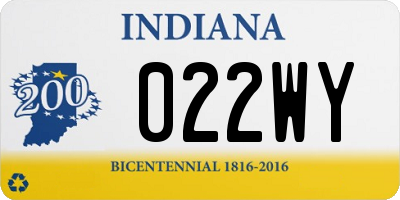 IN license plate 022WY