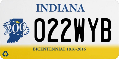 IN license plate 022WYB