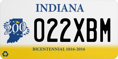 IN license plate 022XBM