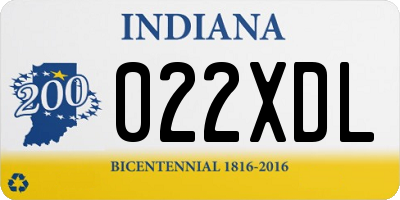 IN license plate 022XDL