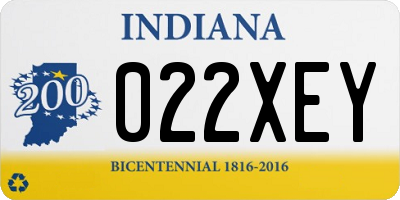 IN license plate 022XEY