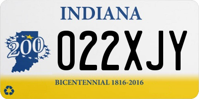 IN license plate 022XJY