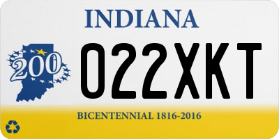 IN license plate 022XKT